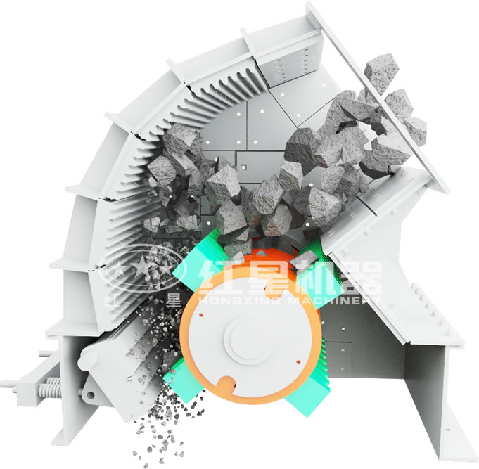 重锤式破碎机内部结构图